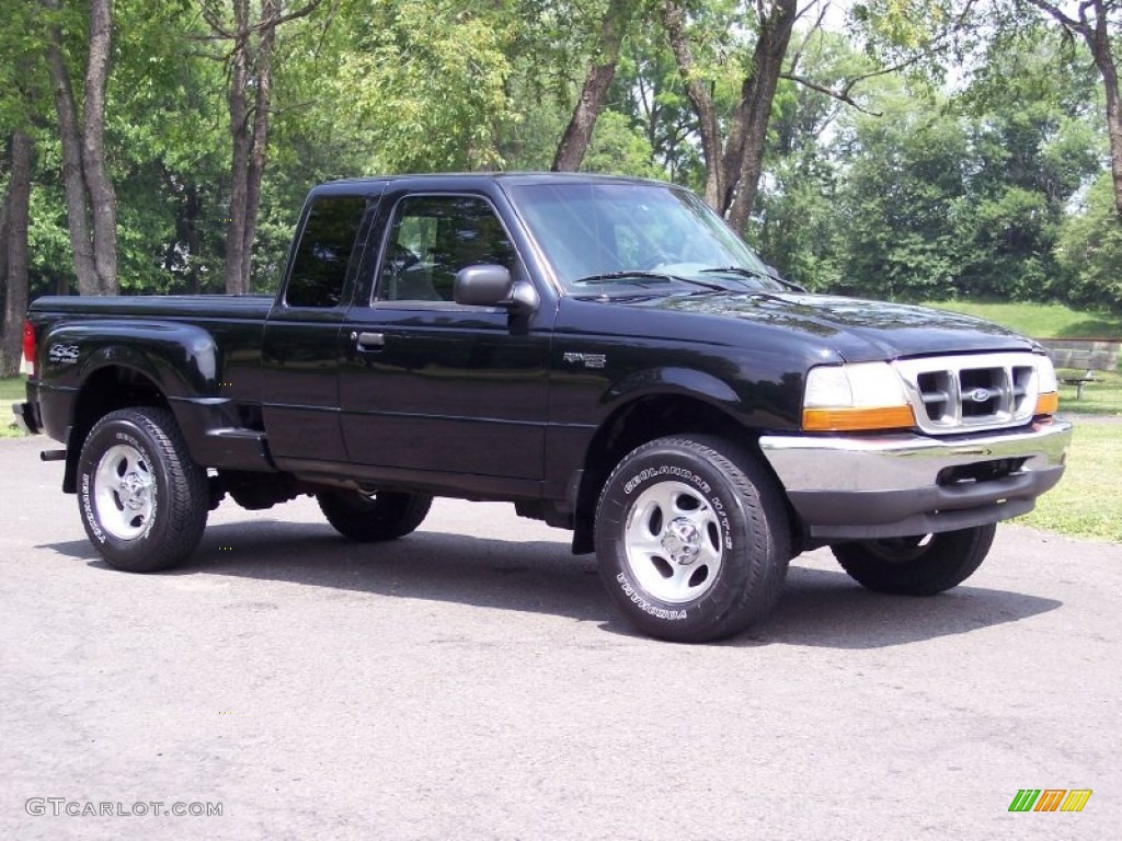 Black 2000 Ford Ranger XLT SuperCab 4x4 Exterior Photo #51029779