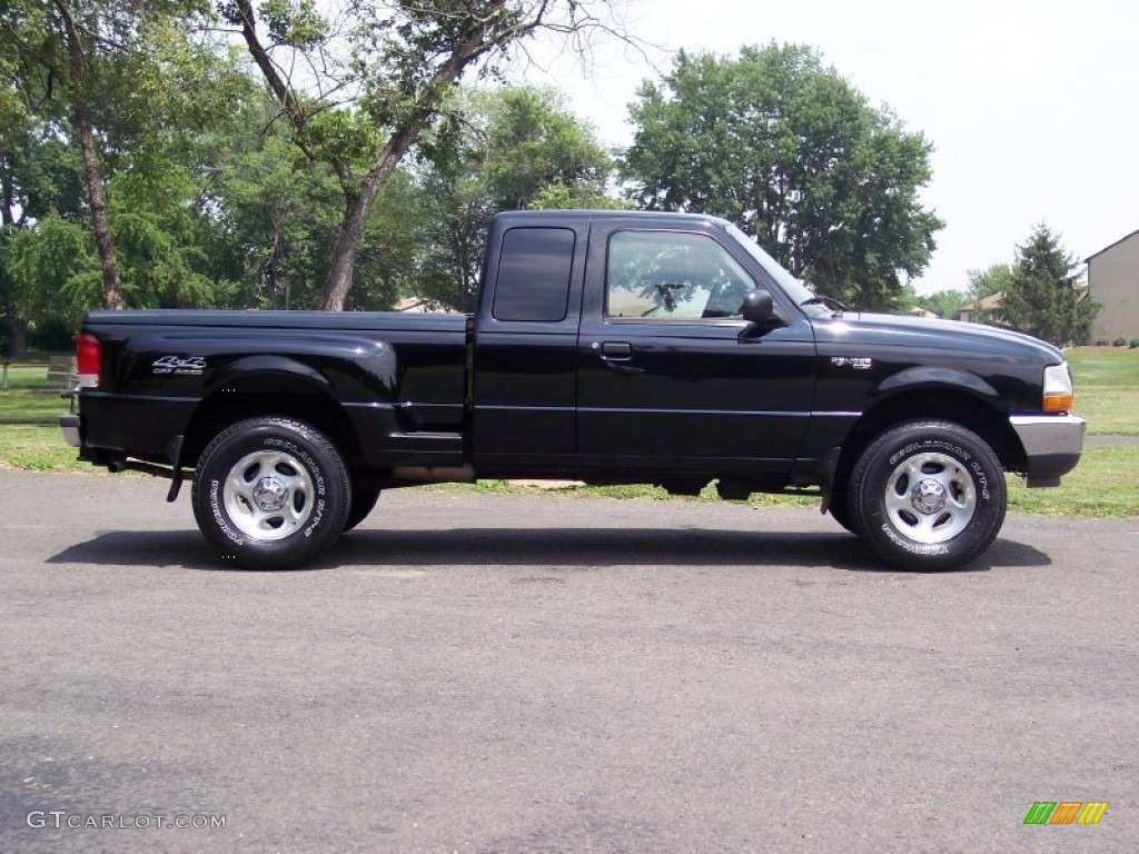 Black 2000 Ford Ranger XLT SuperCab 4x4 Exterior Photo #51029812