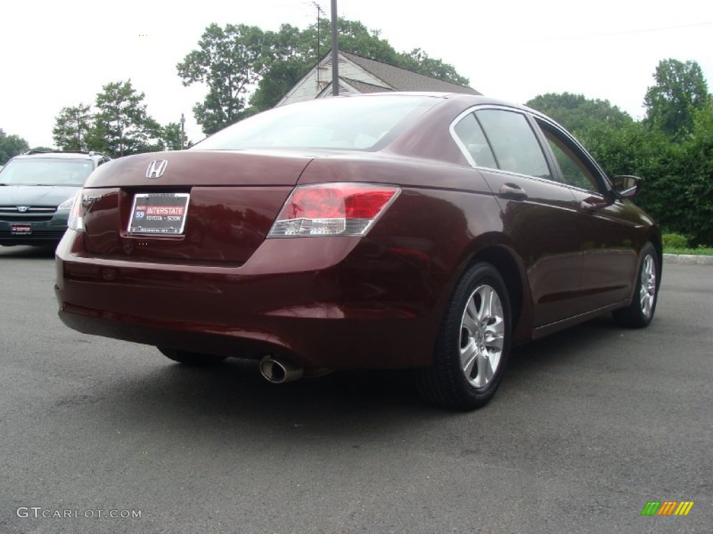 2008 Accord LX-P Sedan - Basque Red Pearl / Ivory photo #4