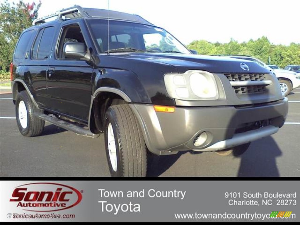 2002 Xterra XE V6 - Super Black / Gray Celadon photo #1