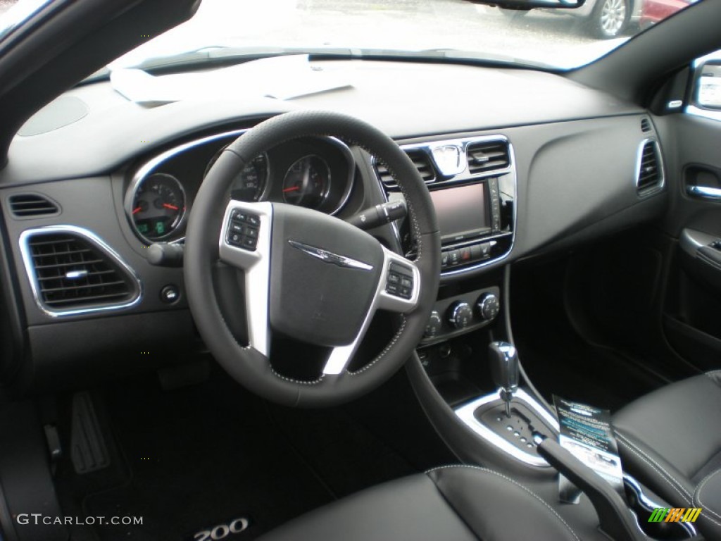 Black Interior 2011 Chrysler 200 S Convertible Photo #51032296