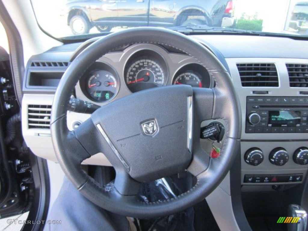 2010 Dodge Avenger R/T Dark Slate Gray Steering Wheel Photo #51032470
