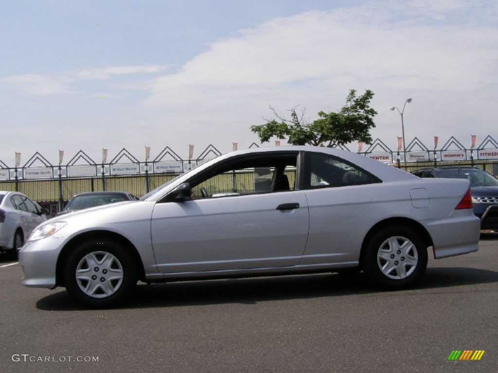 2004 Civic Value Package Coupe - Satin Silver Metallic / Black photo #4