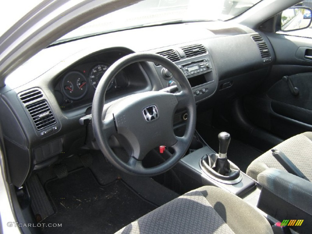 Black Interior 2004 Honda Civic Value Package Coupe Photo #51032995