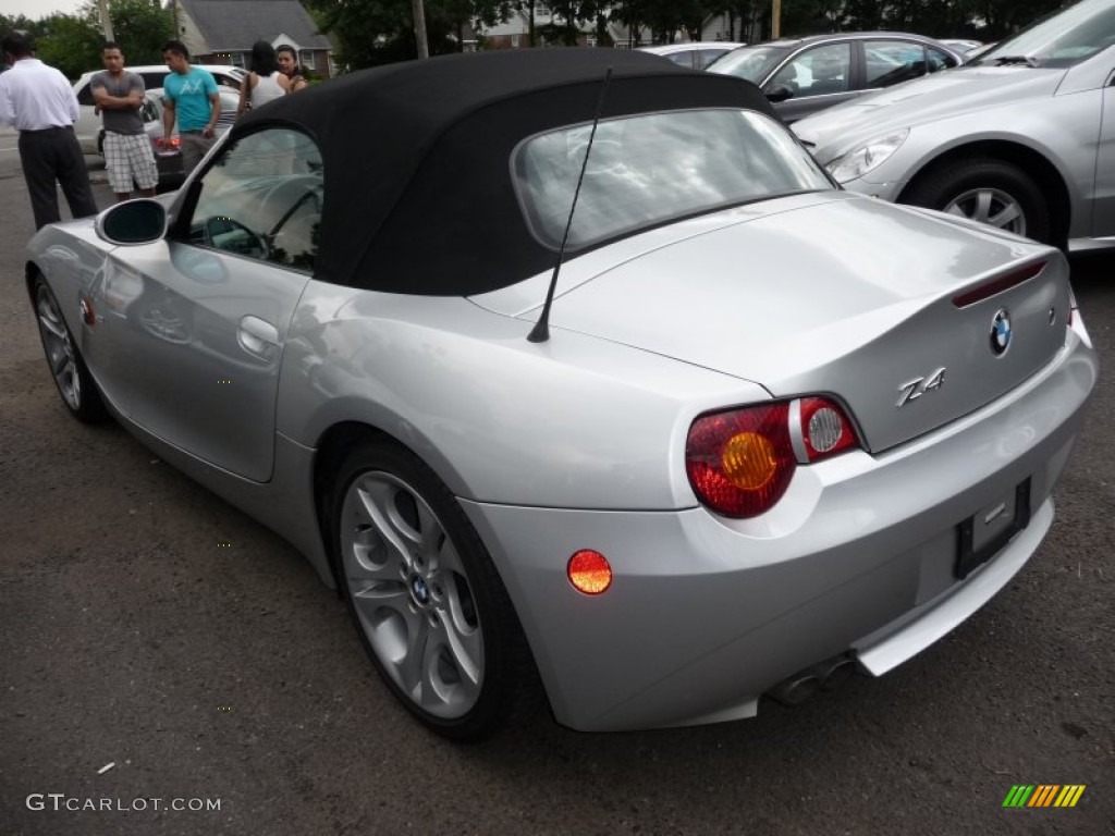 2003 Z4 3.0i Roadster - Titanium Silver Metallic / Black photo #4