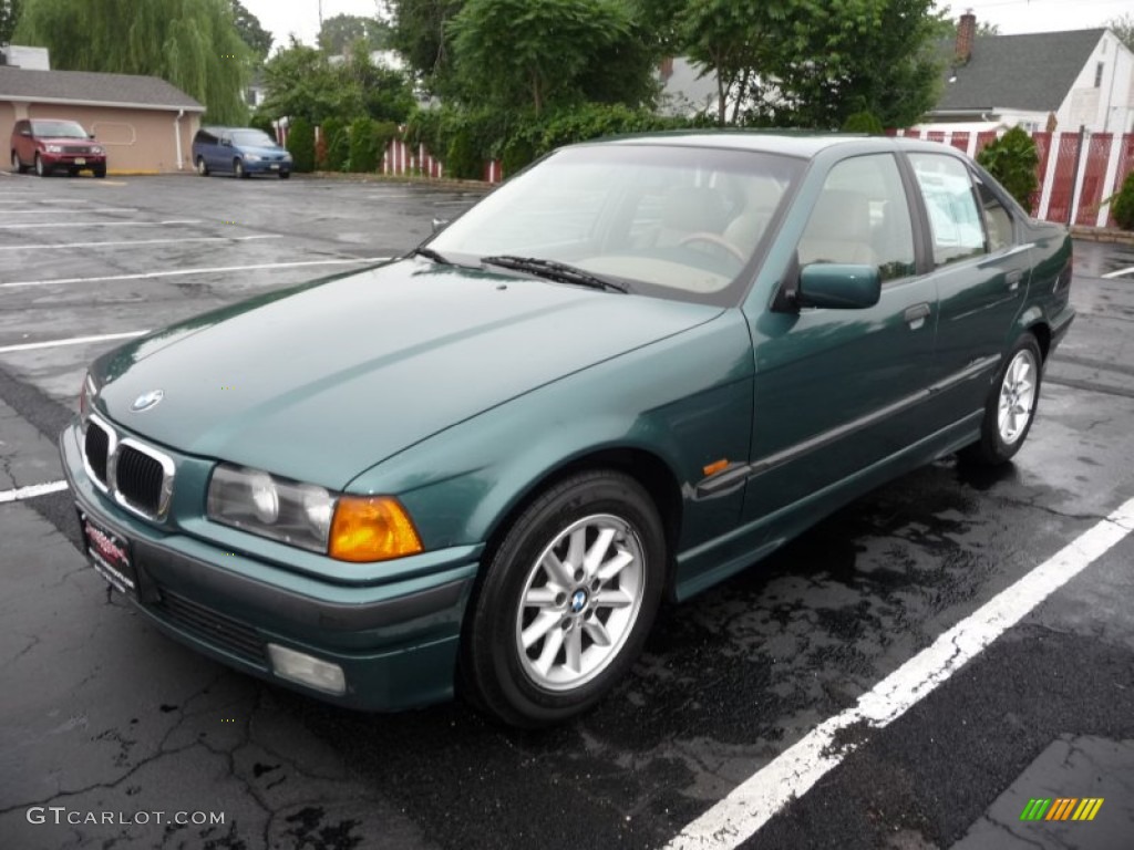 1998 3 Series 328i Sedan - Ascot Green Metallic / Tan photo #2