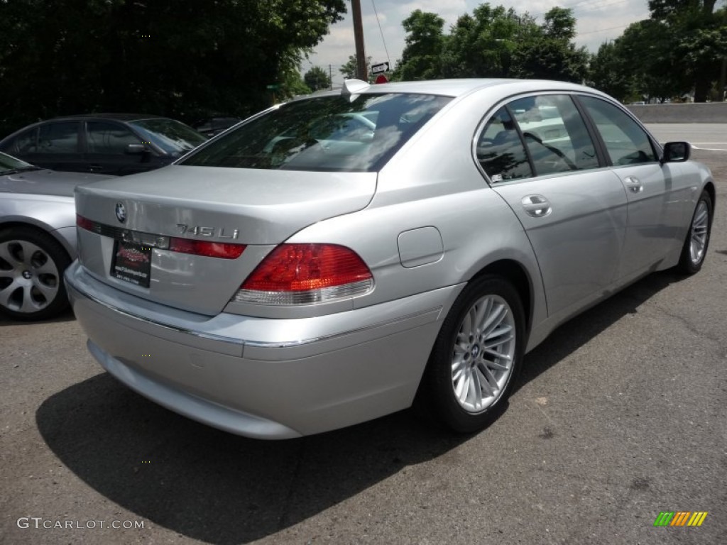 2003 7 Series 745Li Sedan - Titanium Silver Metallic / Black/Black photo #3