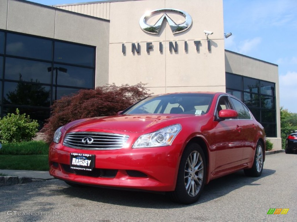 2008 G 35 x S Sedan - Garnet Ember Red / Graphite photo #1