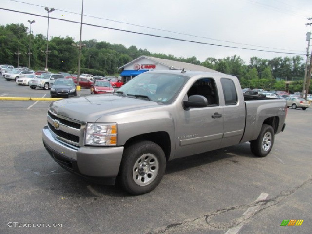 2007 Silverado 1500 LT Extended Cab 4x4 - Graystone Metallic / Ebony Black photo #5