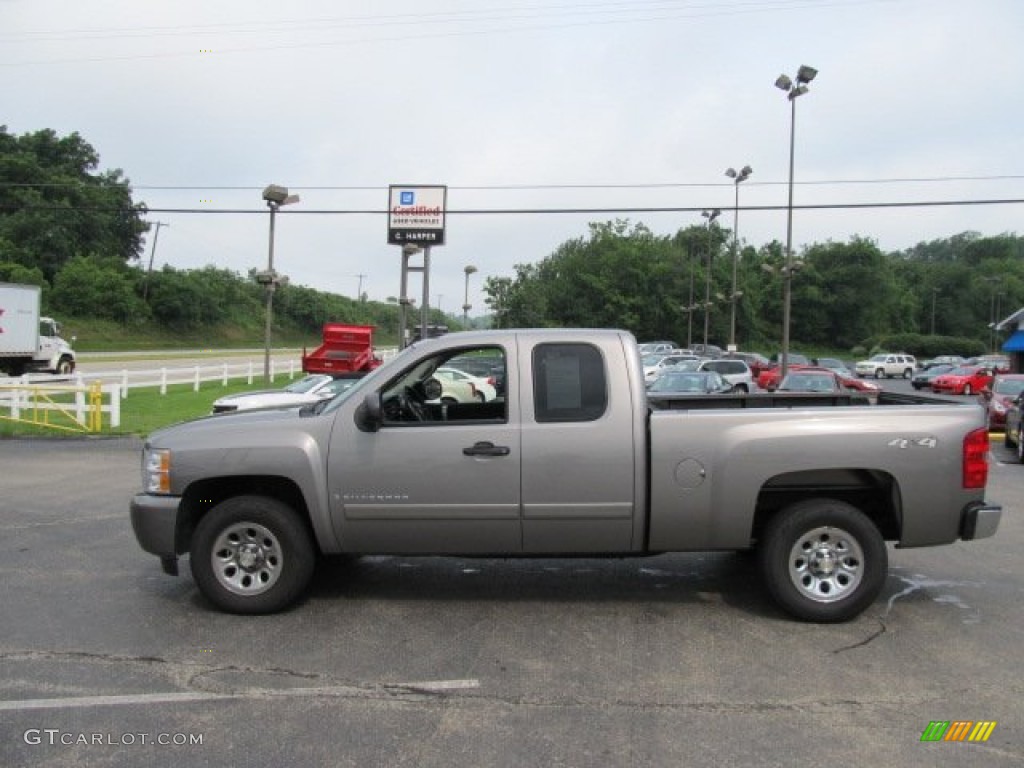 2007 Silverado 1500 LT Extended Cab 4x4 - Graystone Metallic / Ebony Black photo #6