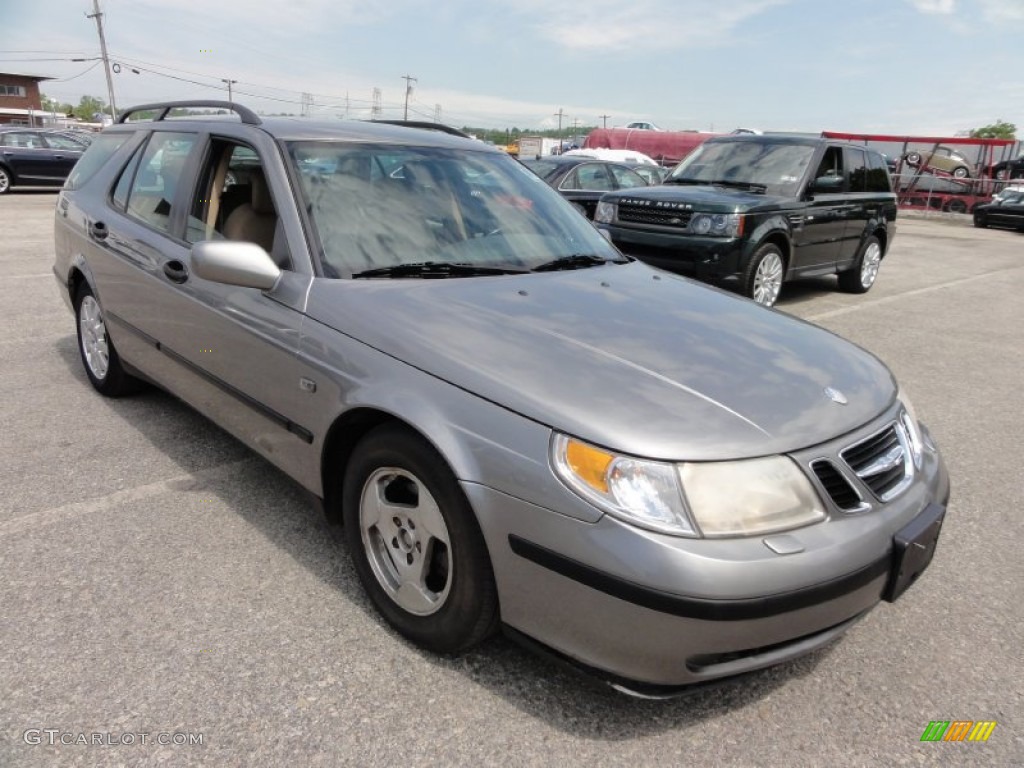Steel Grey 2002 Saab 9-5 Linear Sport Wagon Exterior Photo #51037993