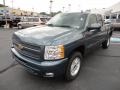 2011 Blue Granite Metallic Chevrolet Silverado 1500 LT Extended Cab 4x4  photo #3