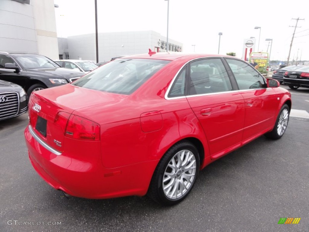 2008 A4 2.0T quattro S-Line Sedan - Brilliant Red / Black photo #6