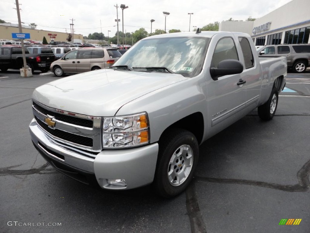 2011 Silverado 1500 LT Extended Cab - Sheer Silver Metallic / Ebony photo #3