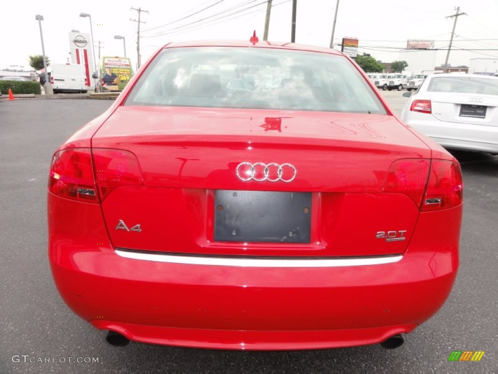 2008 A4 2.0T quattro S-Line Sedan - Brilliant Red / Black photo #7