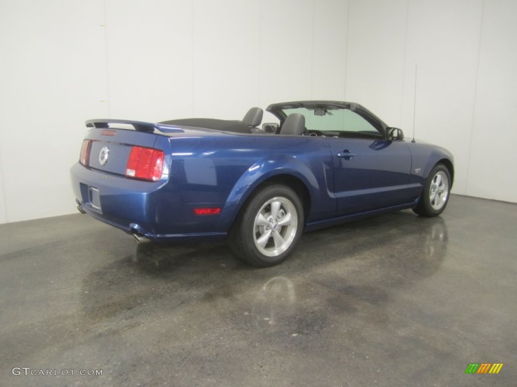 2007 Mustang GT Premium Convertible - Vista Blue Metallic / Dark Charcoal photo #9