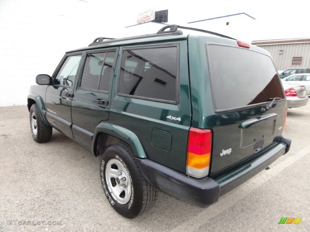 2000 Cherokee Sport 4x4 - Forest Green Pearl / Agate Black photo #10