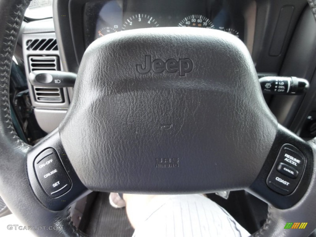 2000 Cherokee Sport 4x4 - Forest Green Pearl / Agate Black photo #44