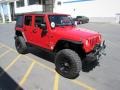 2007 Flame Red Jeep Wrangler Unlimited X 4x4  photo #22