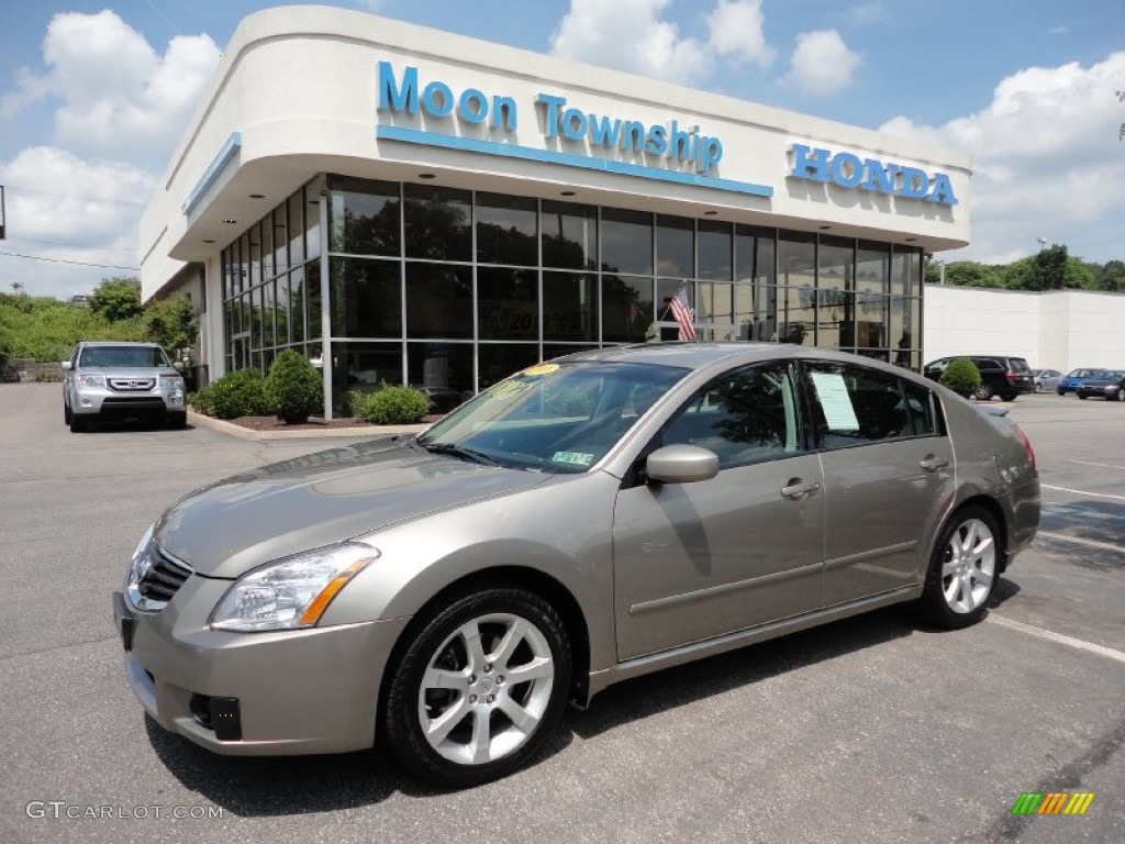 2008 Maxima 3.5 SE - Pebble Beach Metallic / Charcoal Black photo #1