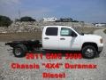 Summit White 2011 GMC Sierra 3500HD SLE Crew Cab 4x4 Chassis