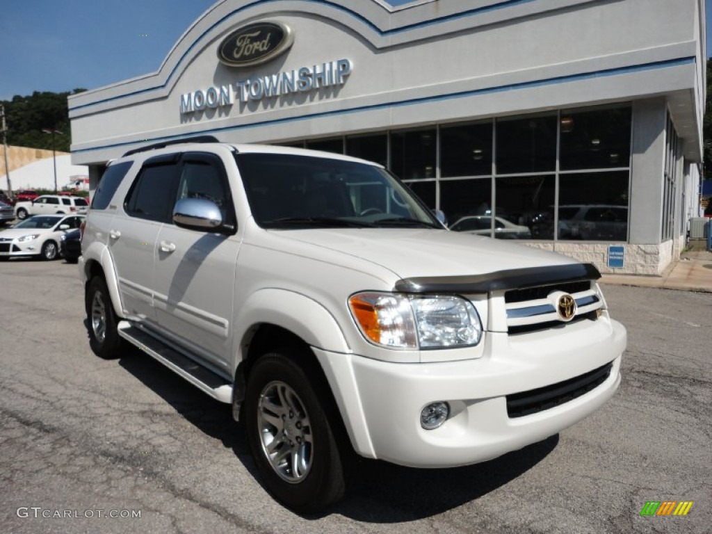 2007 Sequoia Limited 4WD - Super White / Taupe photo #1