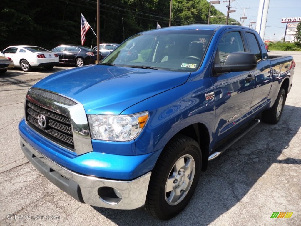 2008 Tundra SR5 TRD Double Cab 4x4 - Blue Streak Metallic / Graphite Gray photo #3