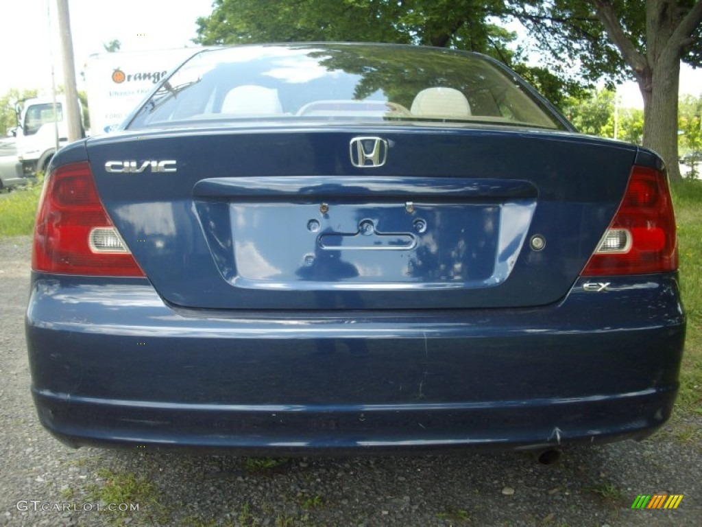 2003 Civic EX Coupe - Eternal Blue Pearl / Ivory photo #4