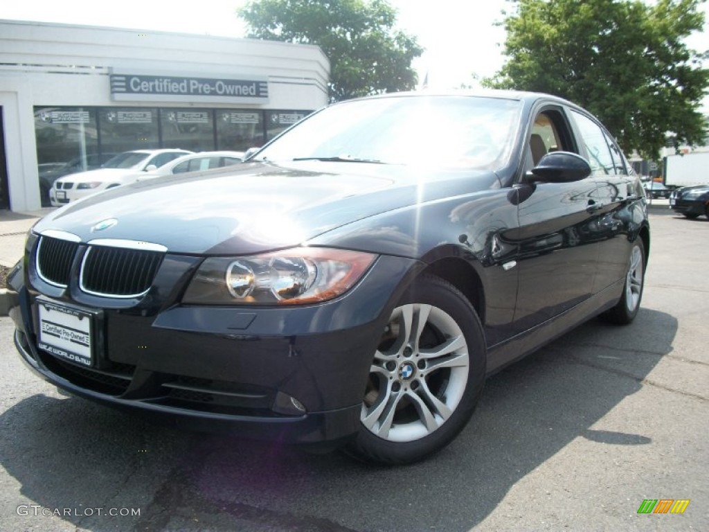 2008 3 Series 328xi Sedan - Monaco Blue Metallic / Beige photo #1