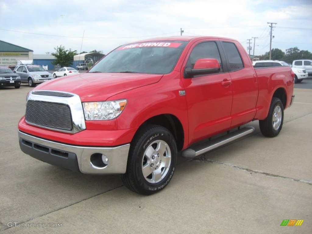 2008 Tundra Double Cab - Radiant Red / Graphite Gray photo #3