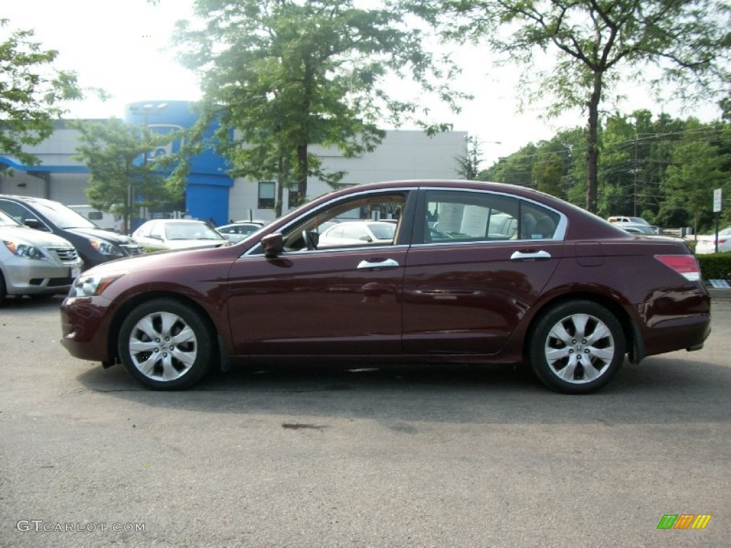 2008 Accord EX-L V6 Sedan - Basque Red Pearl / Ivory photo #1