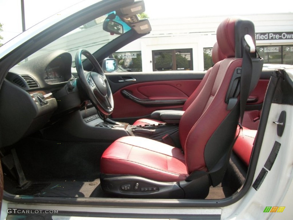 2001 3 Series 325i Convertible - Alpine White / Tanin Red photo #8