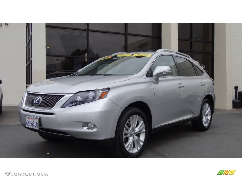 2010 RX 450h AWD Hybrid - Tungsten Silver Pearl / Light Gray/Espresso Birds-Eye Maple photo #1