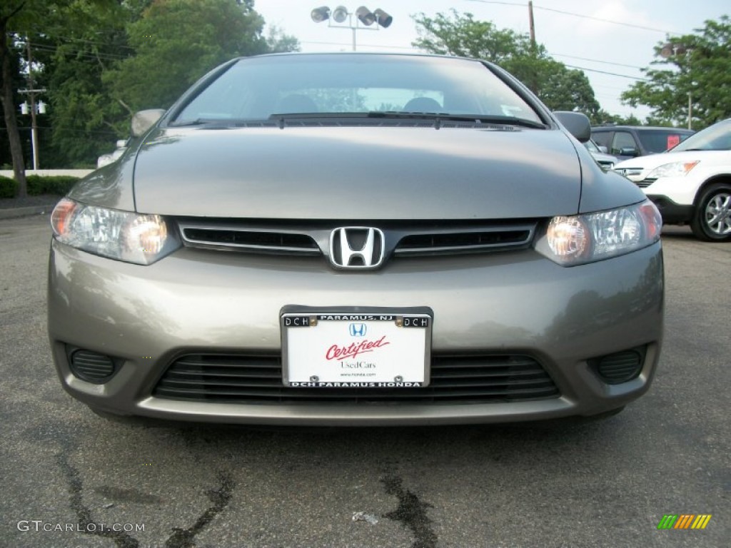 2006 Civic LX Coupe - Galaxy Gray Metallic / Gray photo #5