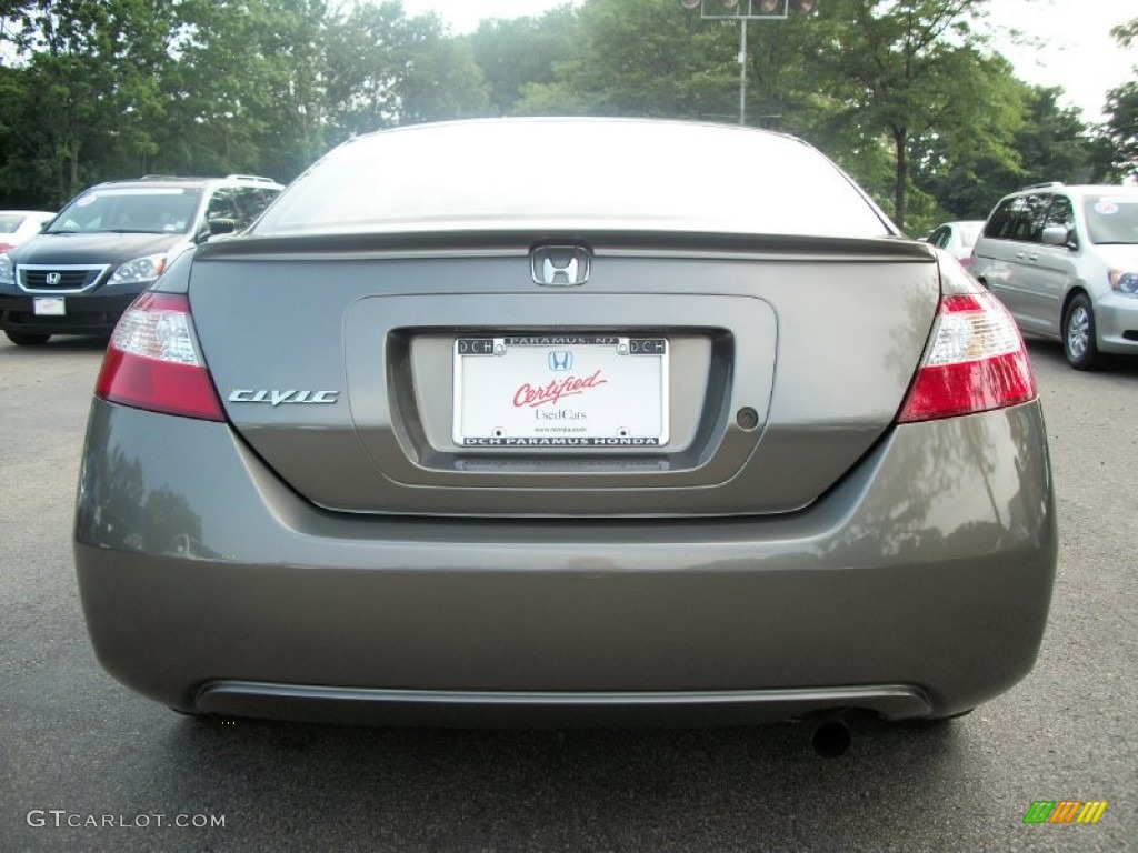 2006 Civic LX Coupe - Galaxy Gray Metallic / Gray photo #9