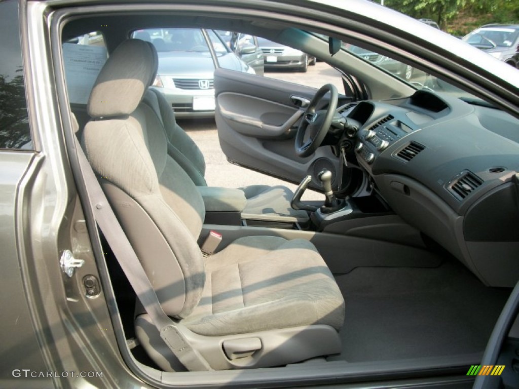 2006 Civic LX Coupe - Galaxy Gray Metallic / Gray photo #15