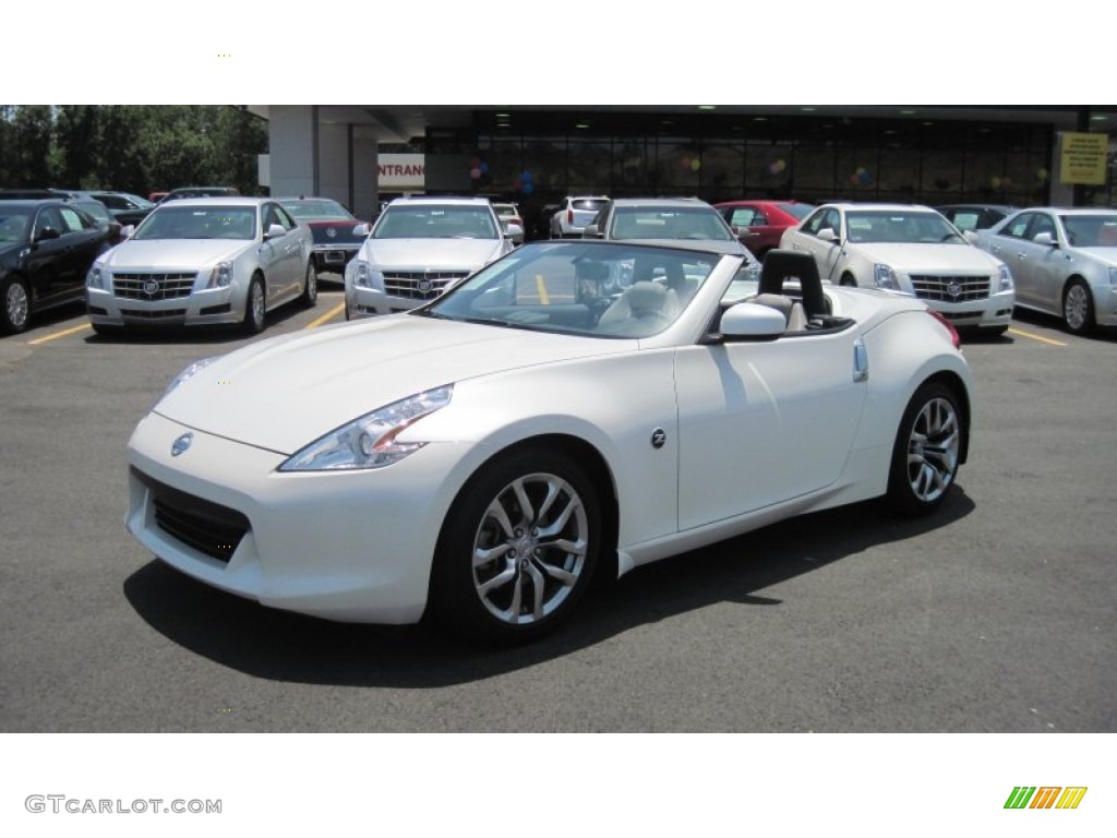 Pearl White 2010 Nissan 370Z Touring Roadster Exterior Photo #51056455