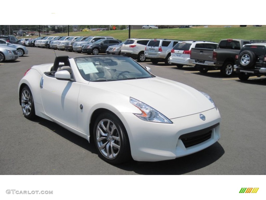Pearl White 2010 Nissan 370Z Touring Roadster Exterior Photo #51056512