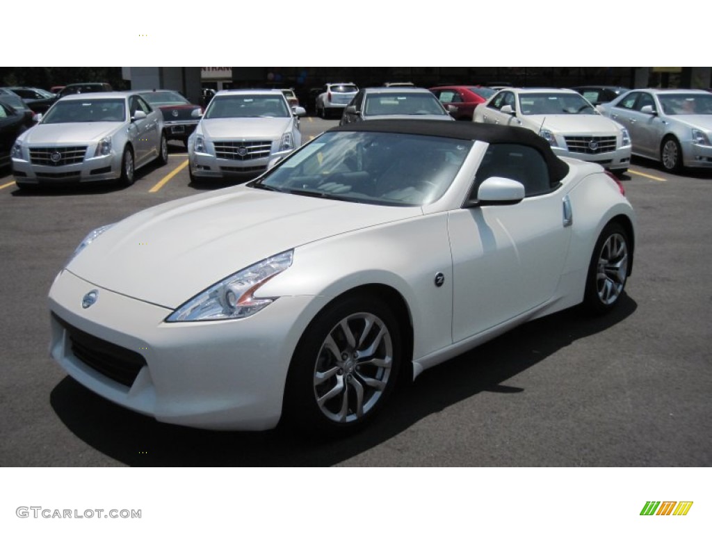 Pearl White 2010 Nissan 370Z Touring Roadster Exterior Photo #51056770
