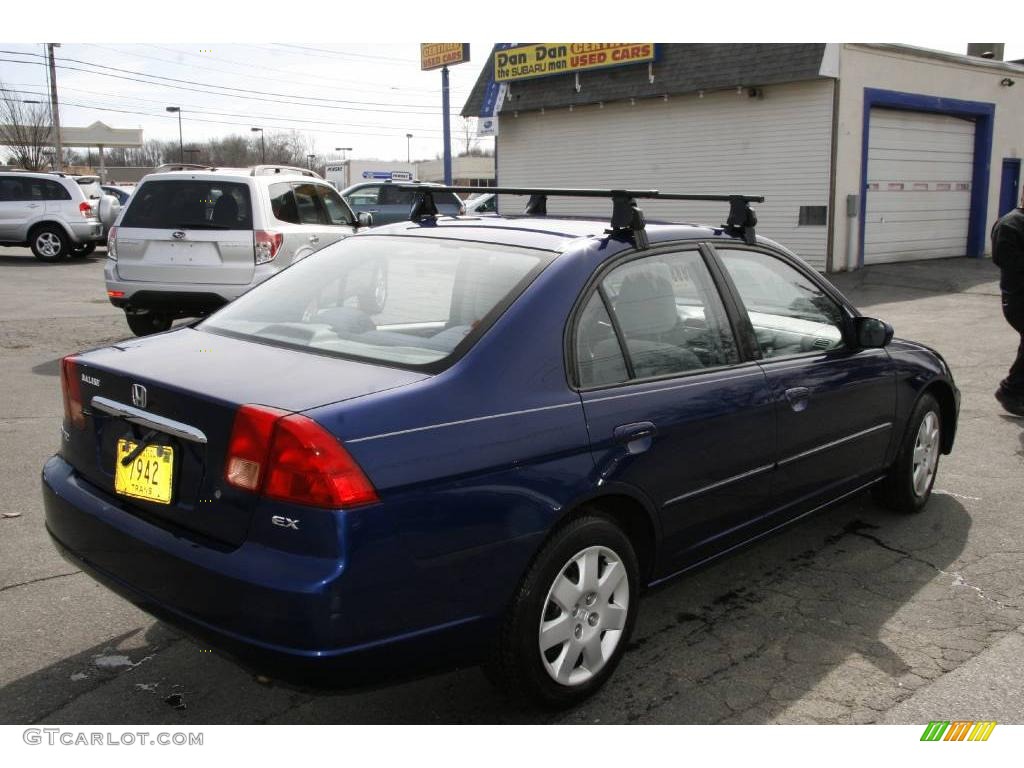 2001 Civic EX Sedan - Eternal Blue Pearl / Gray photo #5