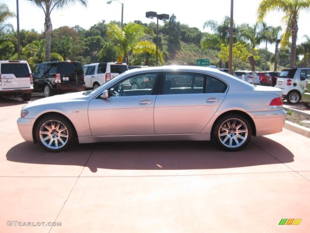 2004 7 Series 745Li Sedan - Titanium Silver Metallic / Basalt Grey/Flannel Grey photo #3