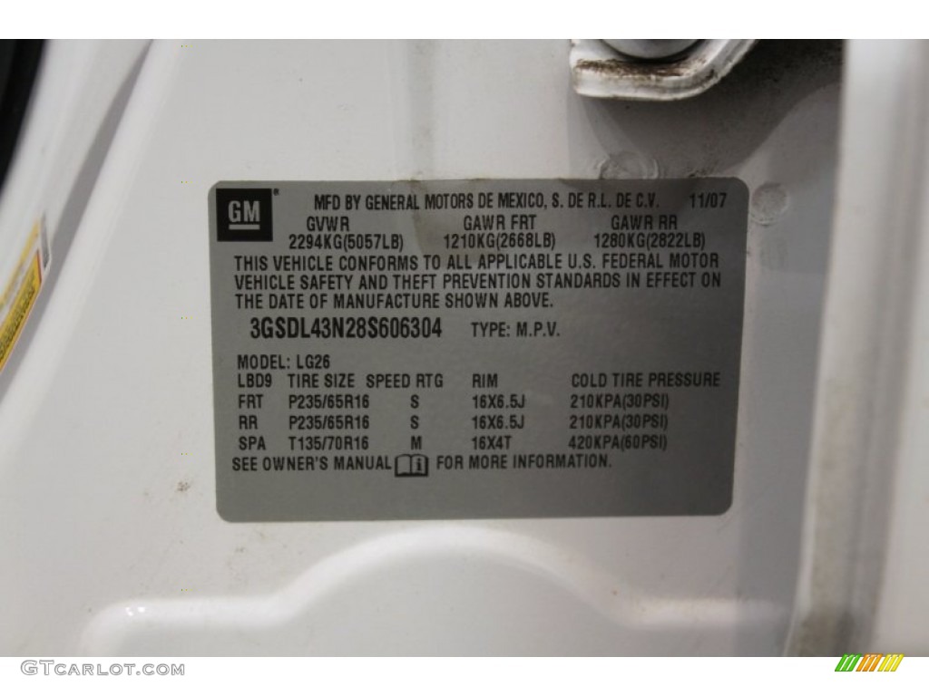 2008 VUE XE 3.5 AWD - Polar White / Gray photo #16