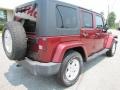 2007 Red Rock Crystal Pearl Jeep Wrangler Unlimited Sahara  photo #7