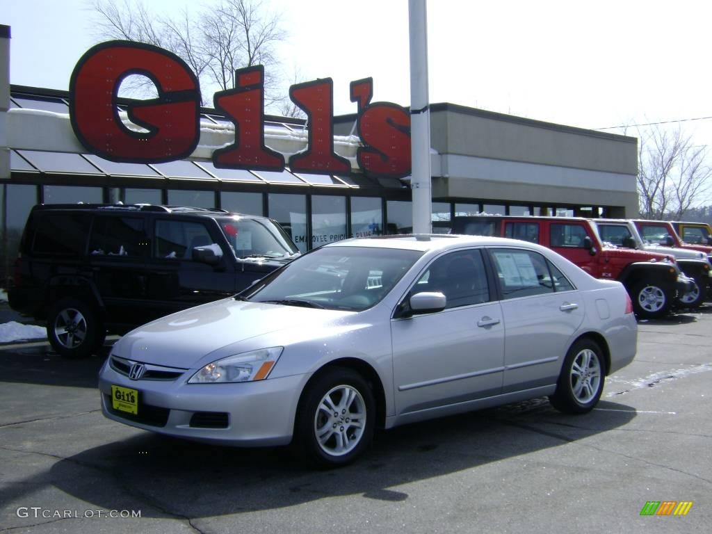 2006 Accord EX Sedan - Alabaster Silver Metallic / Black photo #1