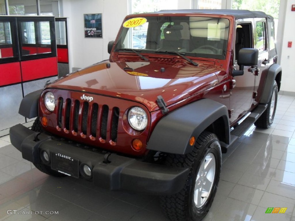 2007 Wrangler Unlimited X 4x4 - Red Rock Crystal Pearl / Dark Slate Gray/Medium Slate Gray photo #1