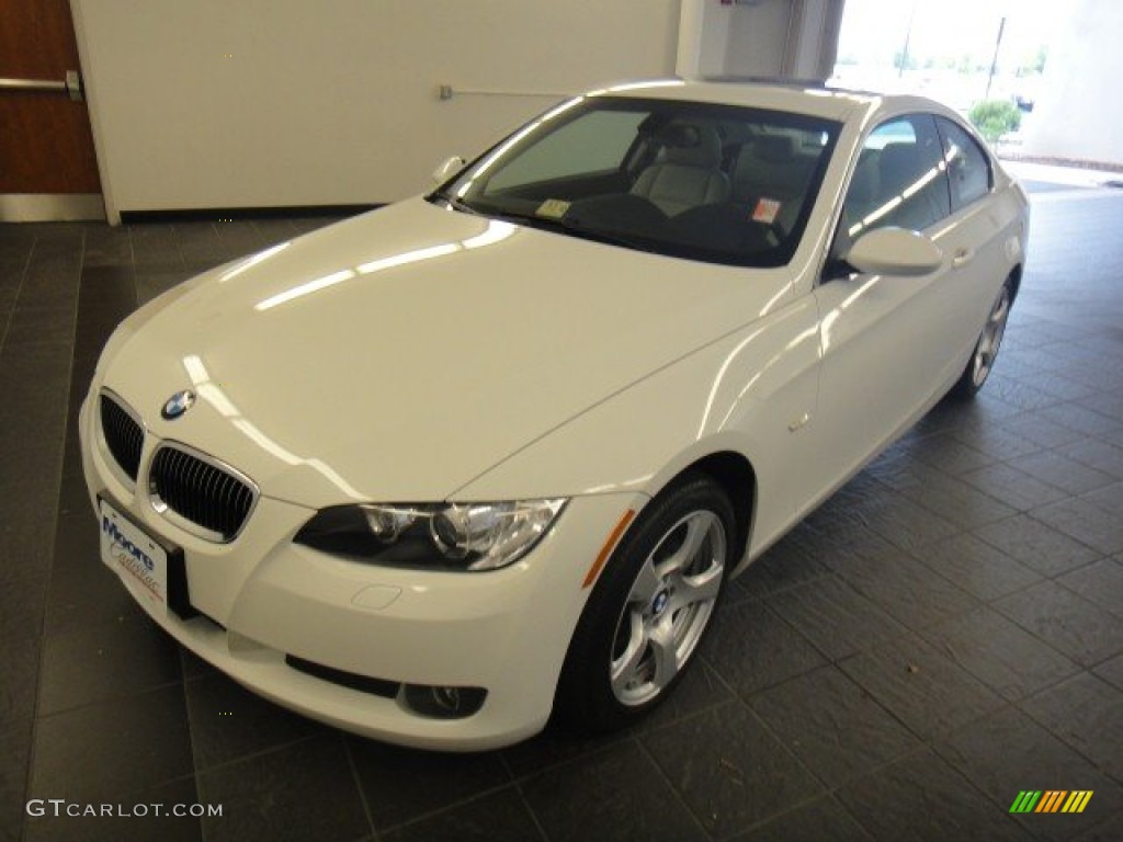 2008 3 Series 328xi Coupe - Alpine White / Oyster photo #8