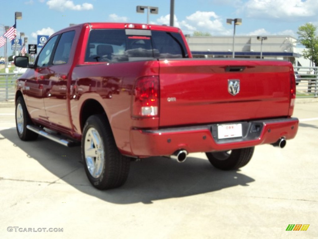 2010 Ram 1500 Sport Crew Cab - Inferno Red Crystal Pearl / Dark Slate Gray photo #7