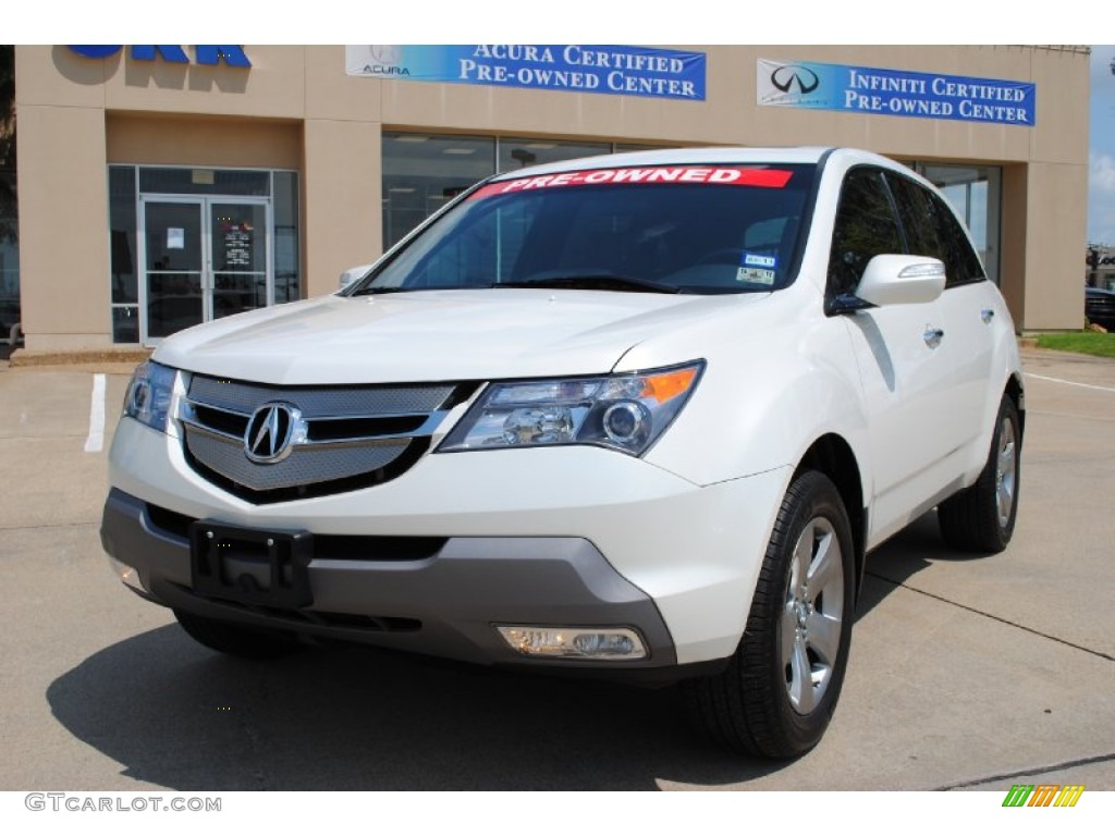 Aspen White Pearl Acura MDX