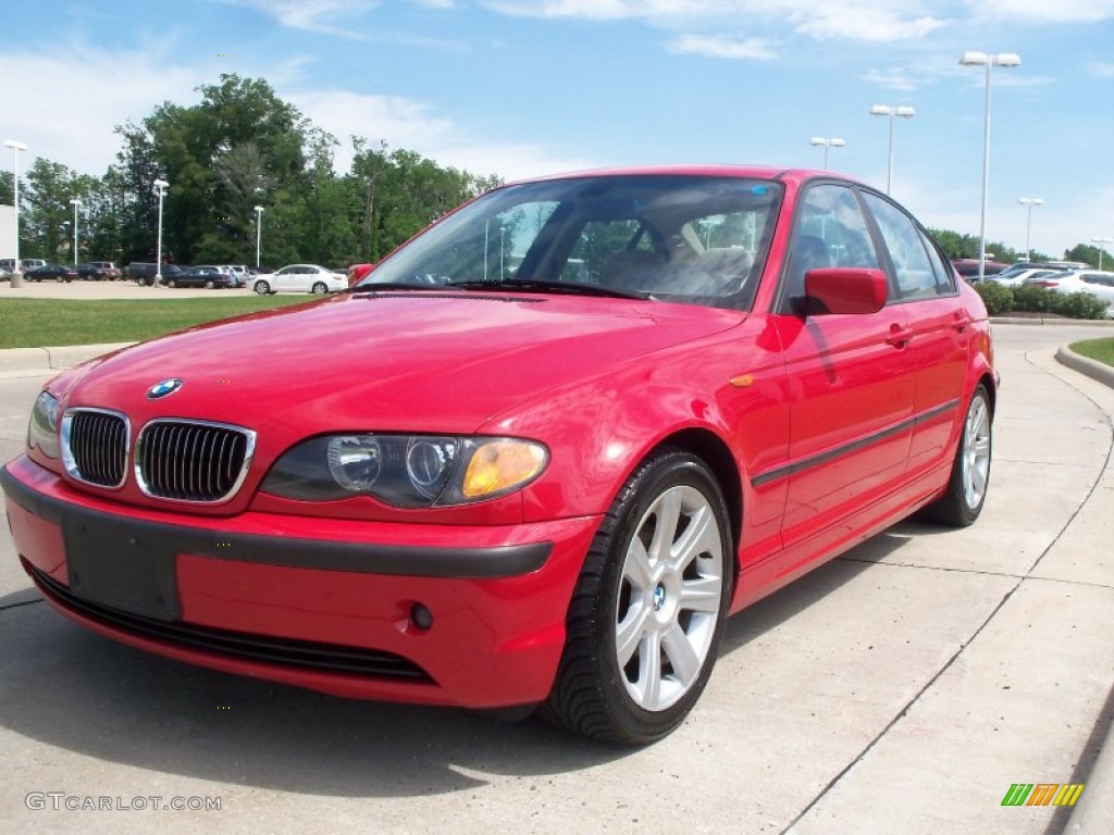 2003 3 Series 325i Sedan - Electric Red / Sand photo #7