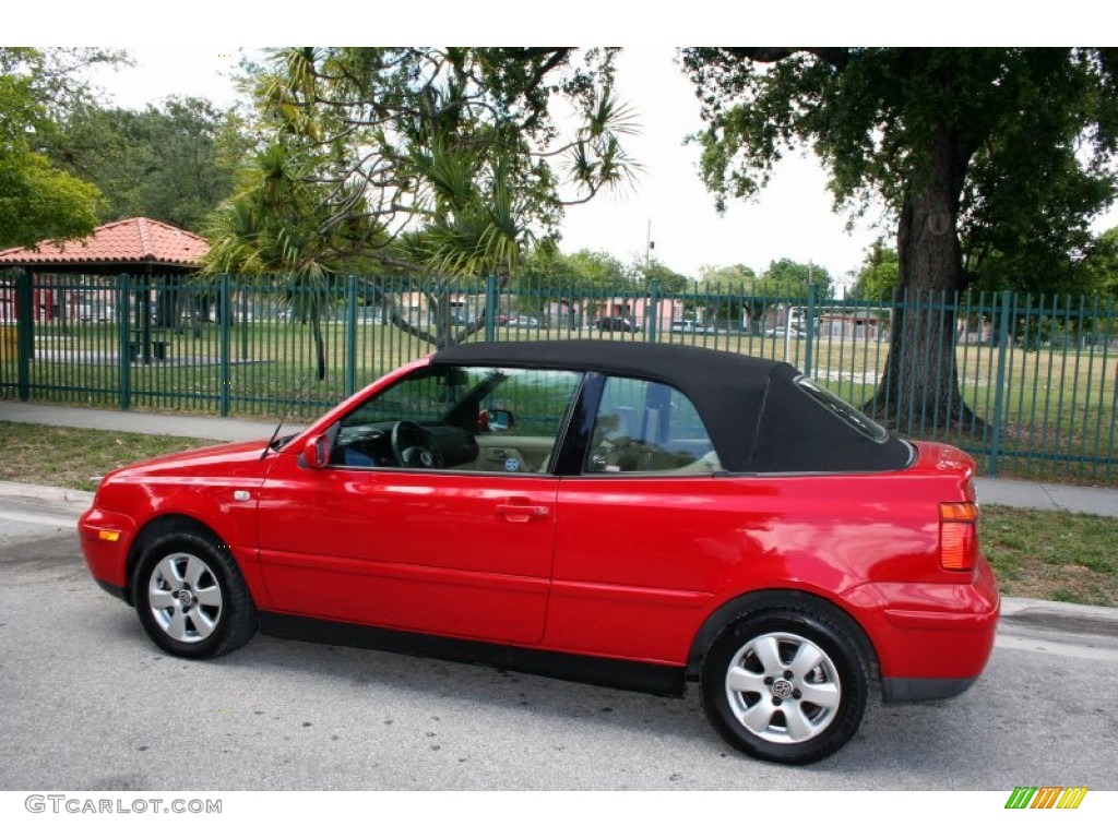 2001 Cabrio GLX - Tornado Red / Beige photo #4